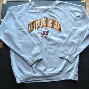 CMU Crewneck Sweater Gray & Red Genuine Stuff X-Large